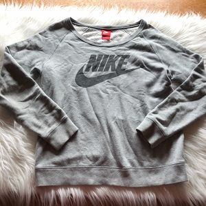 Nike Rally Crew Sweatshirt Black Gray Medium